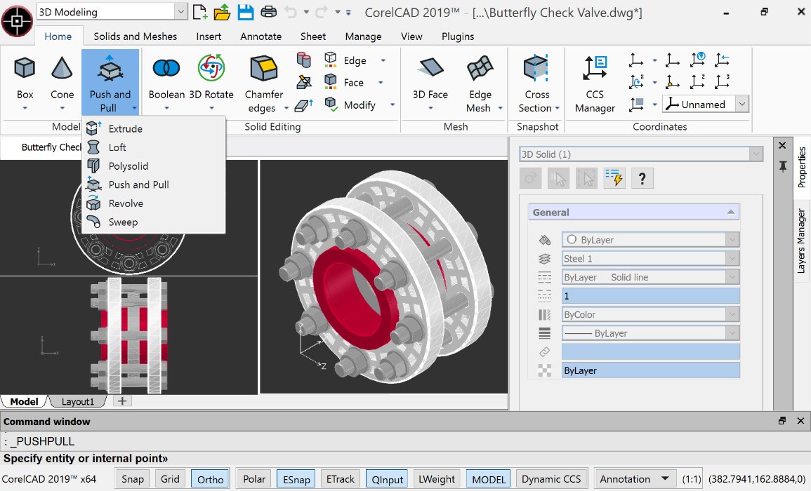 CorelCAD полифигуры